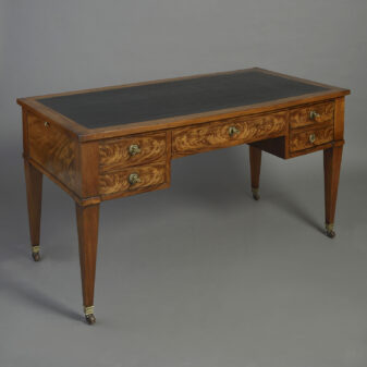 Louis xvi mahogany bureau plat