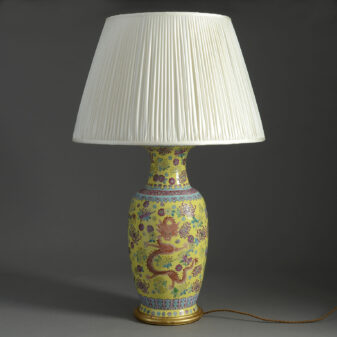 Yellow Chinese Vase Lamp