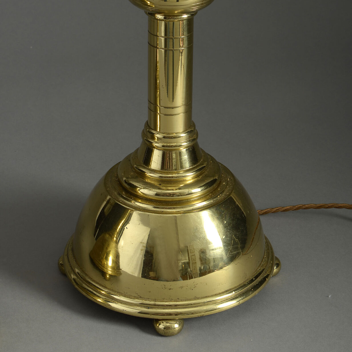 Pair of Brass Gothic Lamps