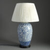 Blue and white porcelain jar lamp