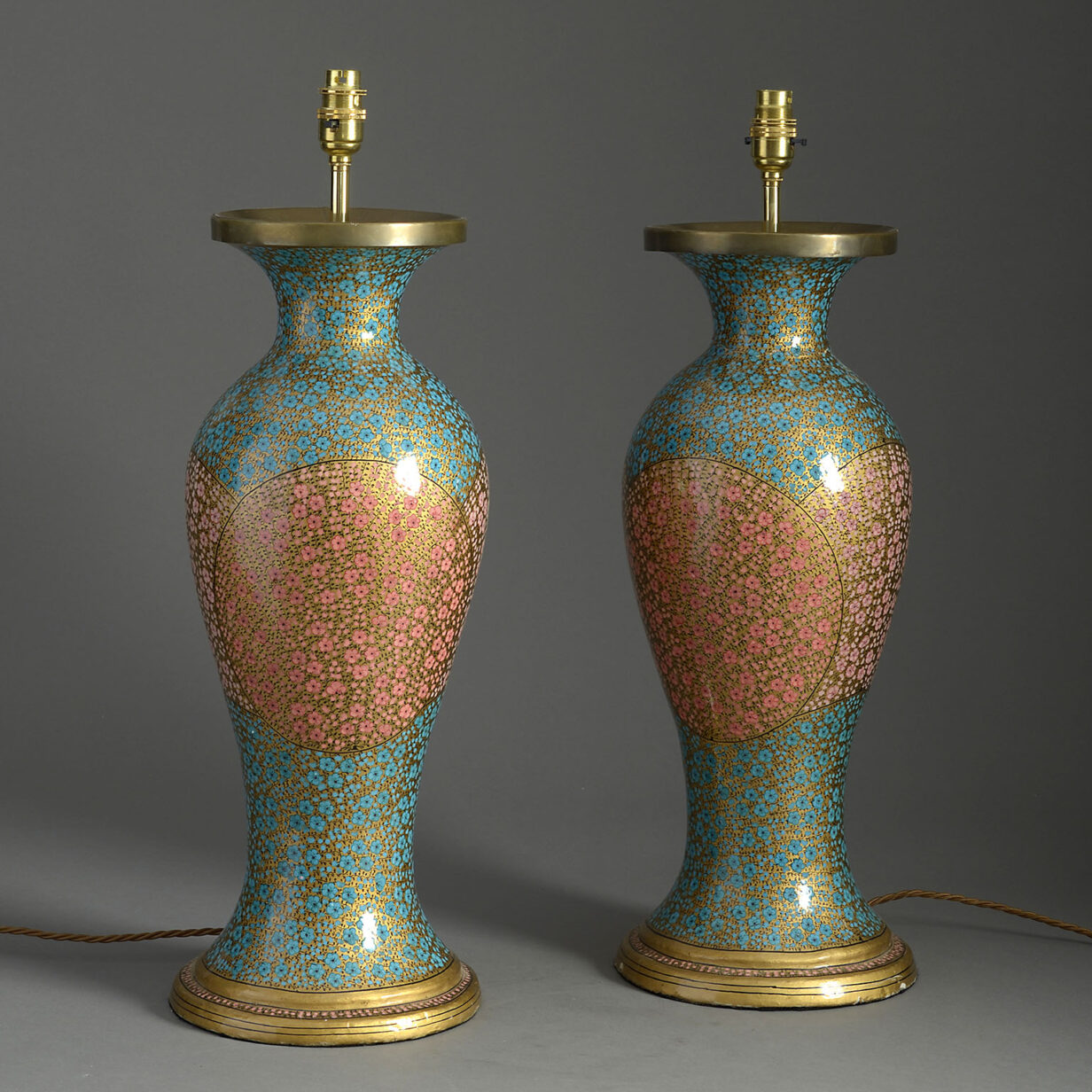Pair of kashmiri lamps