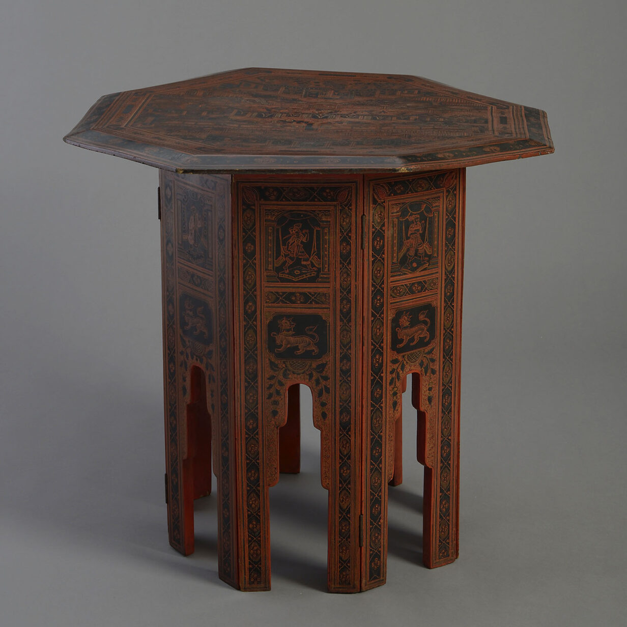 Oriental Red Lacquer Table