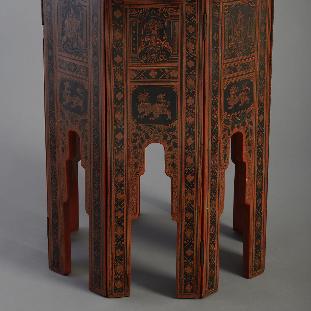 Oriental Red Lacquer Table