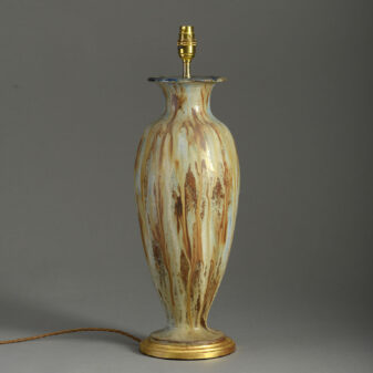 Art pottery vase lamp