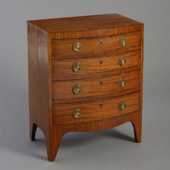 Small regency satinwood chest of drawers