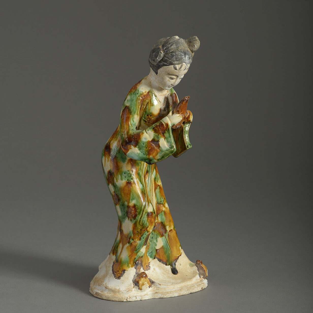 Six republic period glazed terracotta musician figures