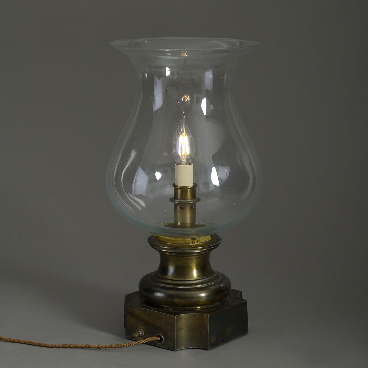 Bronzed hurricane lantern
