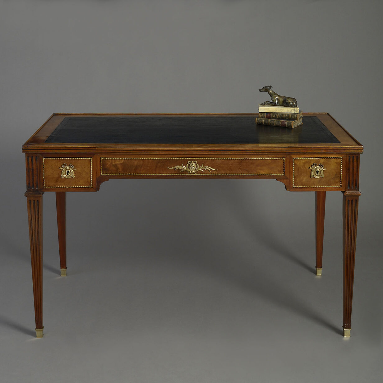 19th century napoleon iii mahogany bureau plat