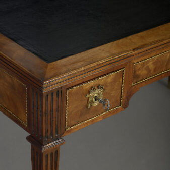 19th century napoleon iii mahogany bureau plat