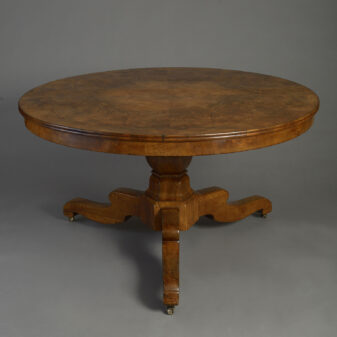 19th century burr walnut centre table