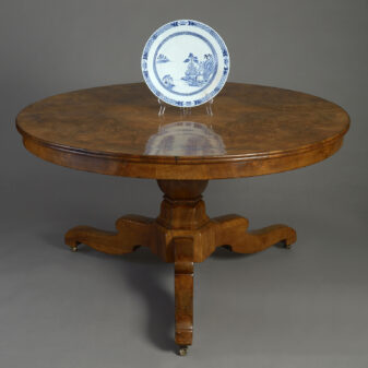 19th century burr walnut centre table