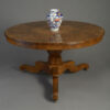 Burr walnut centre table
