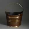 Copper and brass peat bucket