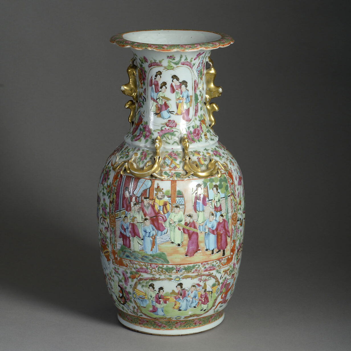 Canton porcelain vase