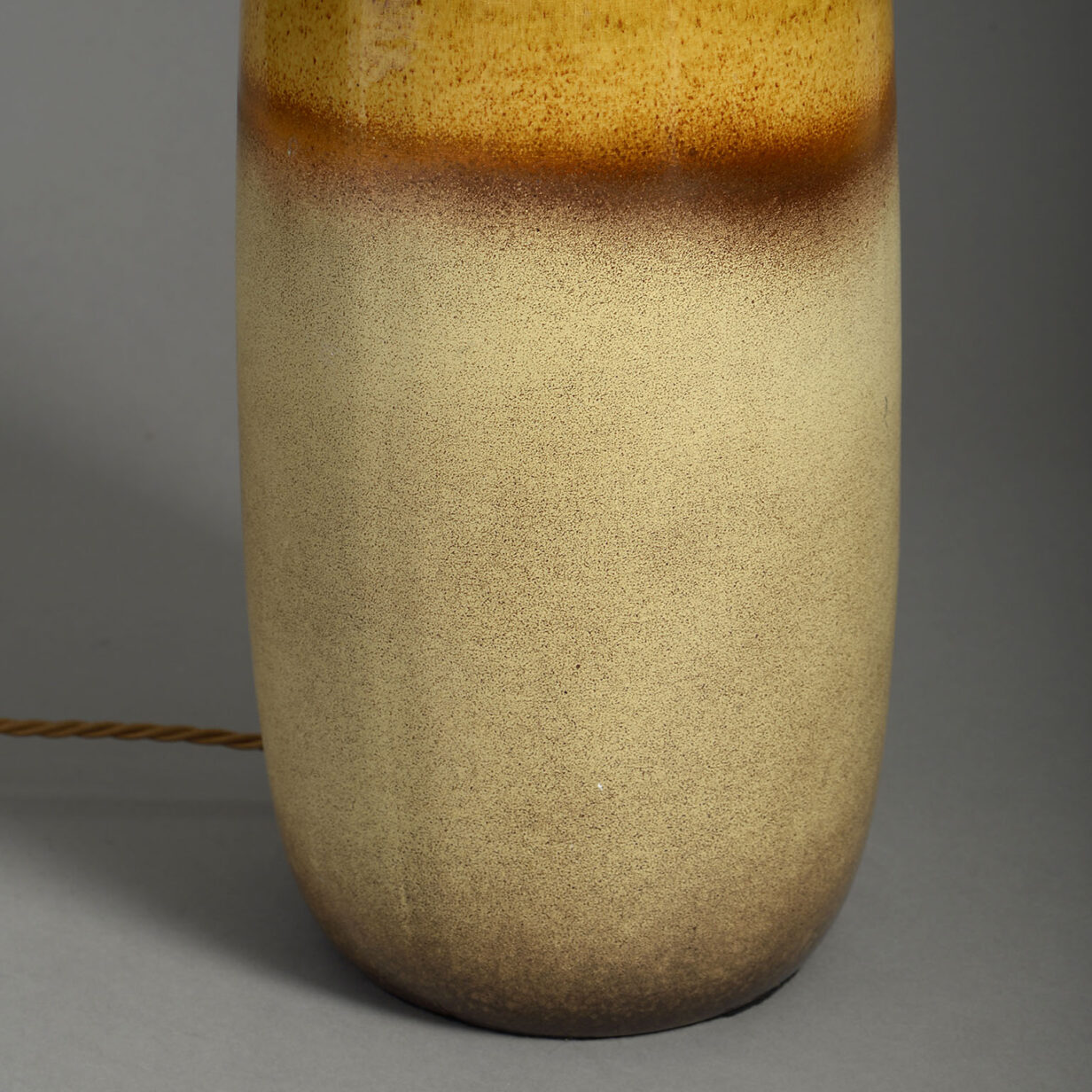 Orange glazed vase lamp