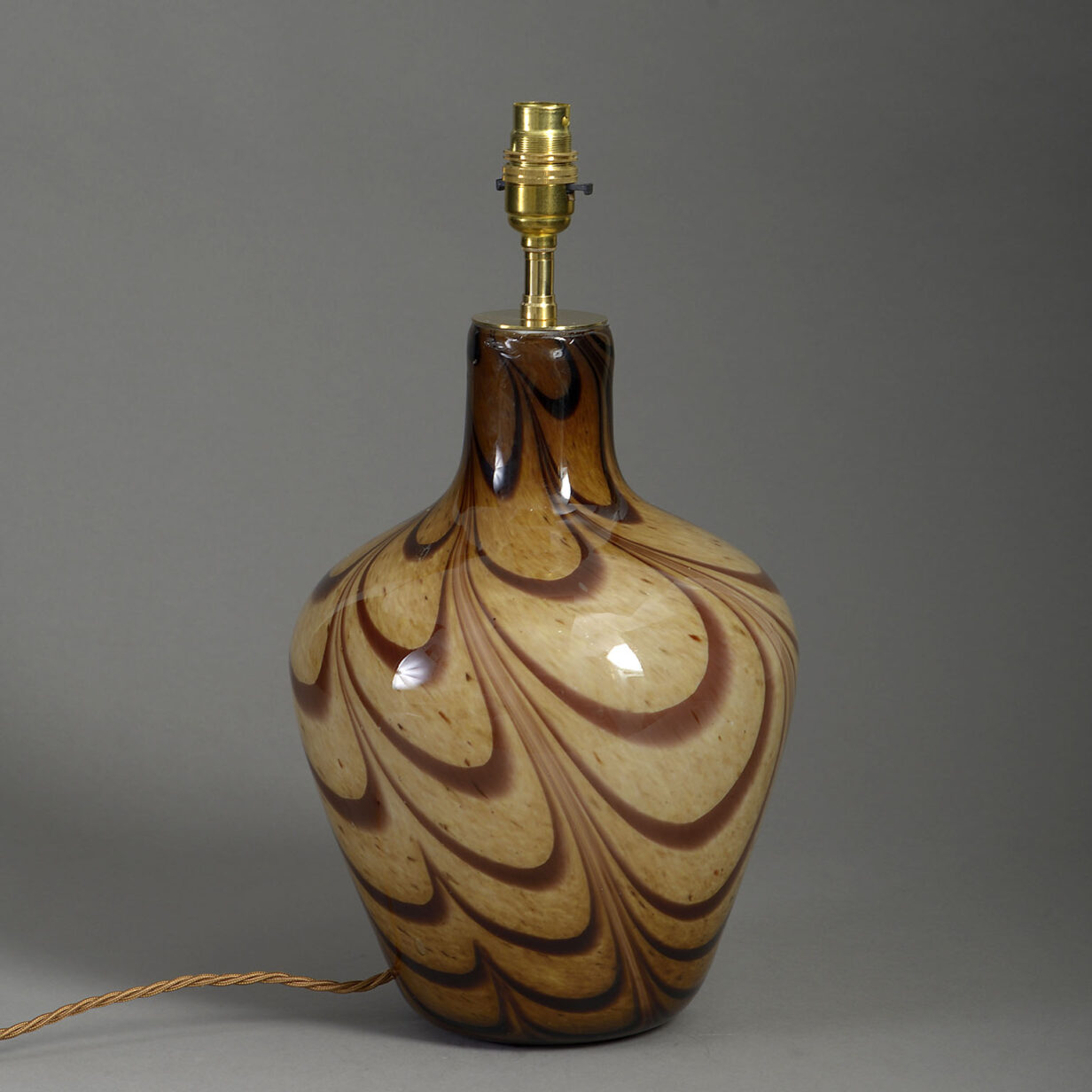 Mid-20th Century Murano Glass Vase Lamp Base