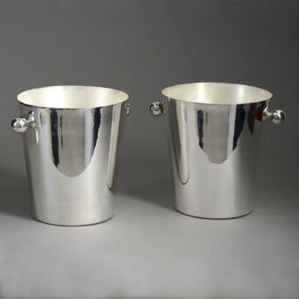 Pair of art deco ice buckets