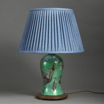 Green Decalcomania Lamp