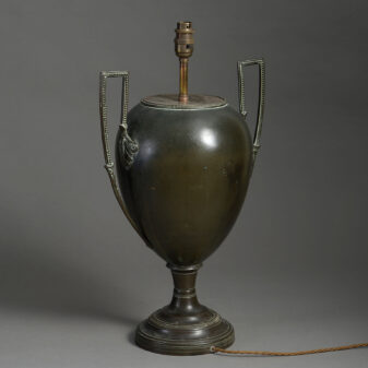 Late 18th century george iii period copper samovar lamp