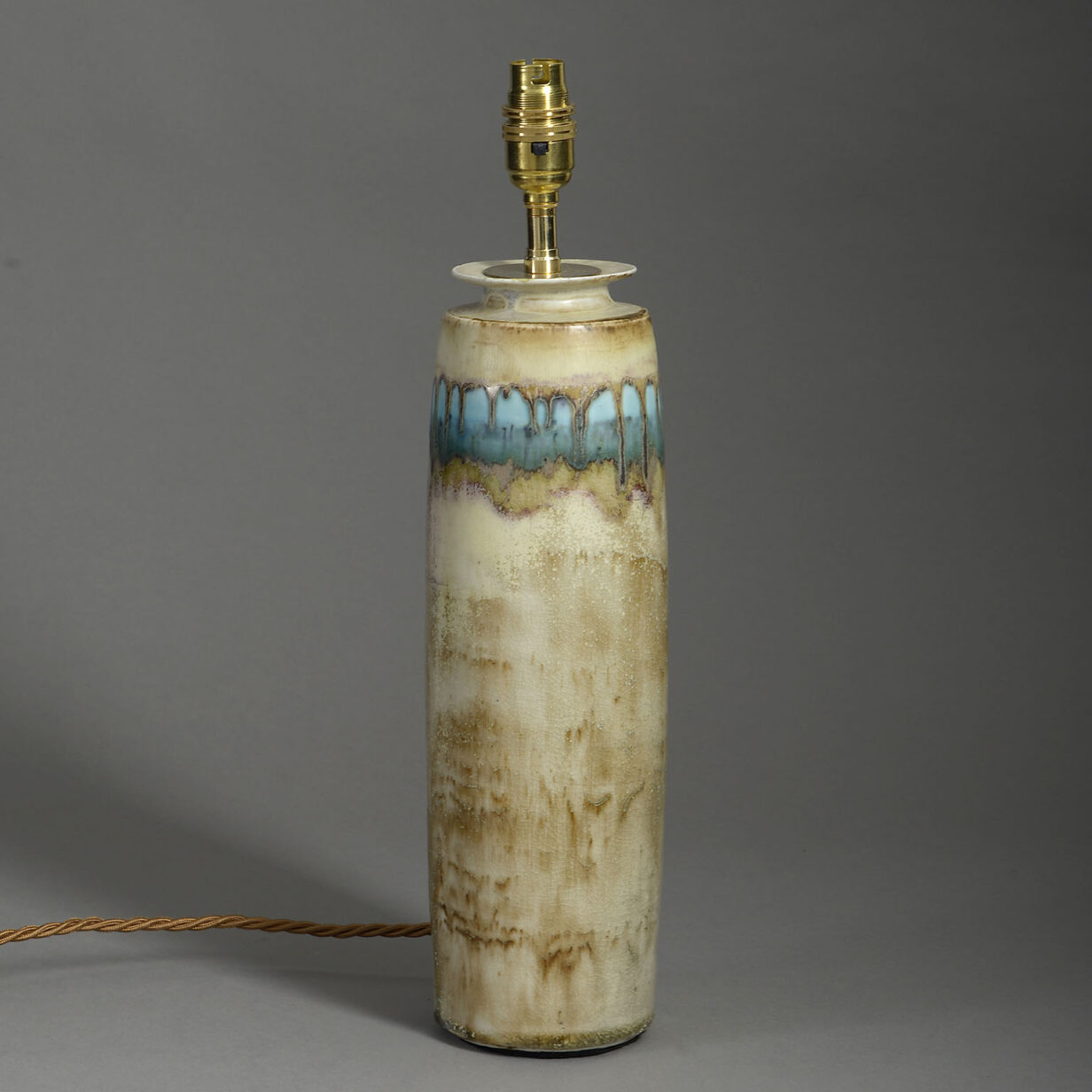Studio pottery art vase lamp