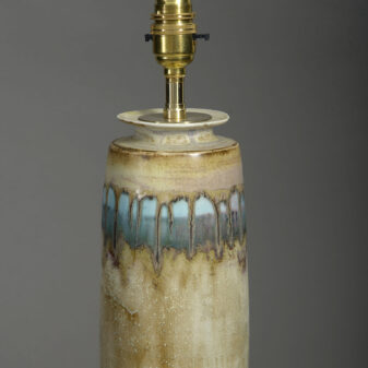 Studio pottery art vase lamp