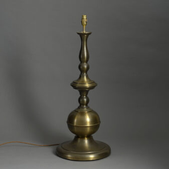 Turned Brass Table Lamp