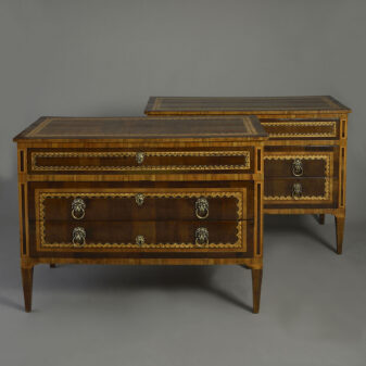 Pair of North Italian Commodes