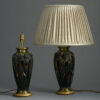 Pair of Meiji Bronze Lamps
