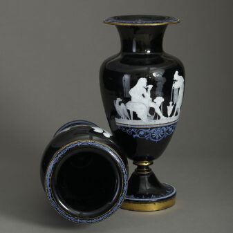Pair of 19th Century Opaline Glass Vases