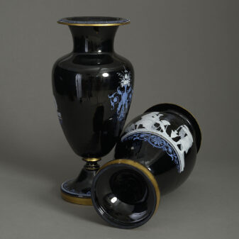 Pair of 19th Century Opaline Glass Vases