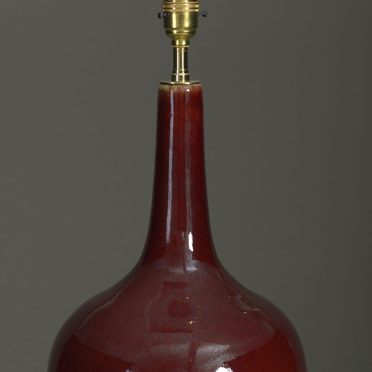 Sang de Boeuf Bottle Vase Lamp