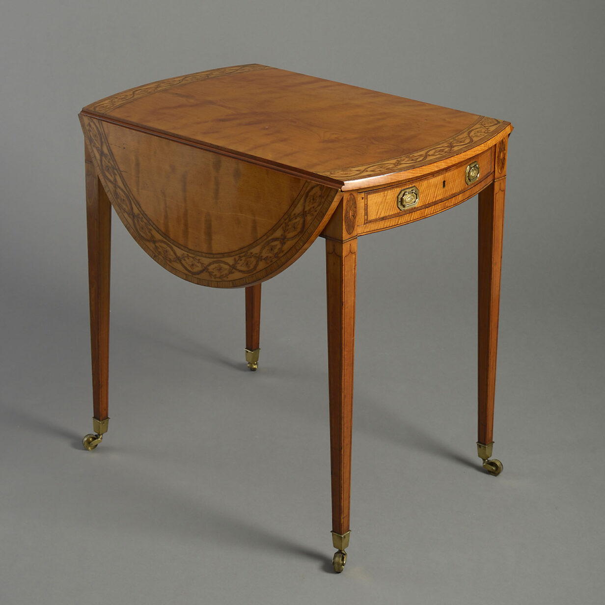 Fine 18th Century George III Period Inlaid Satinwood Pembroke Table