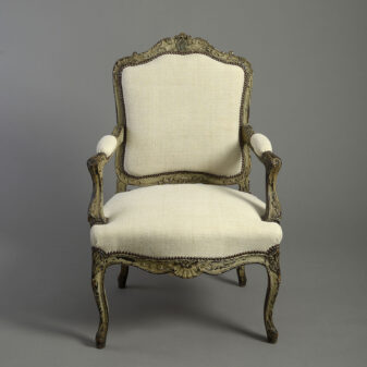 Louis xv style painted armchair