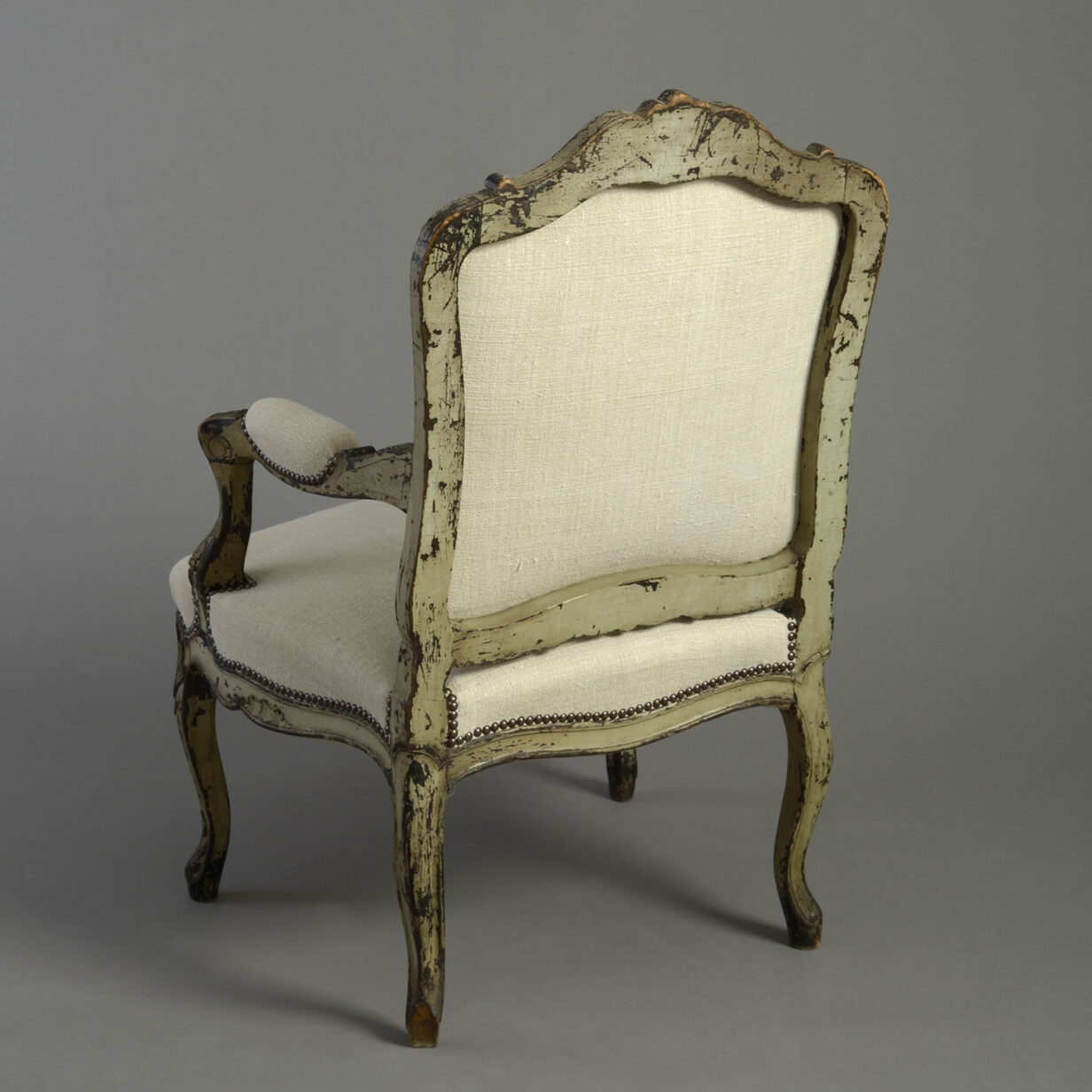 Louis xv style painted armchair