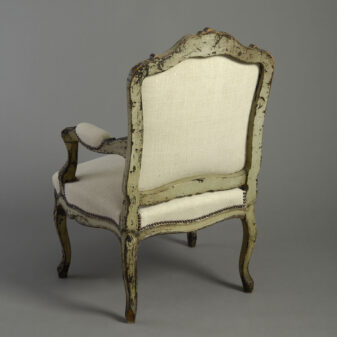 Louis xv style painted armchair