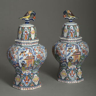 Pair of Faience Vases