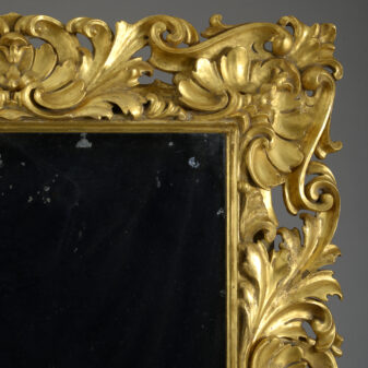 18th century baroque period carved giltwood mirror