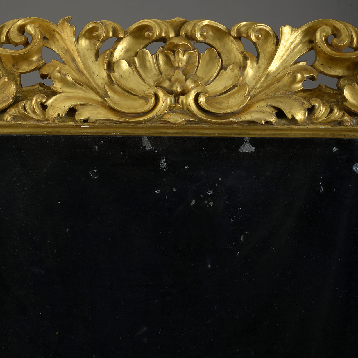 18th Century Baroque Period Carved Giltwood Mirror