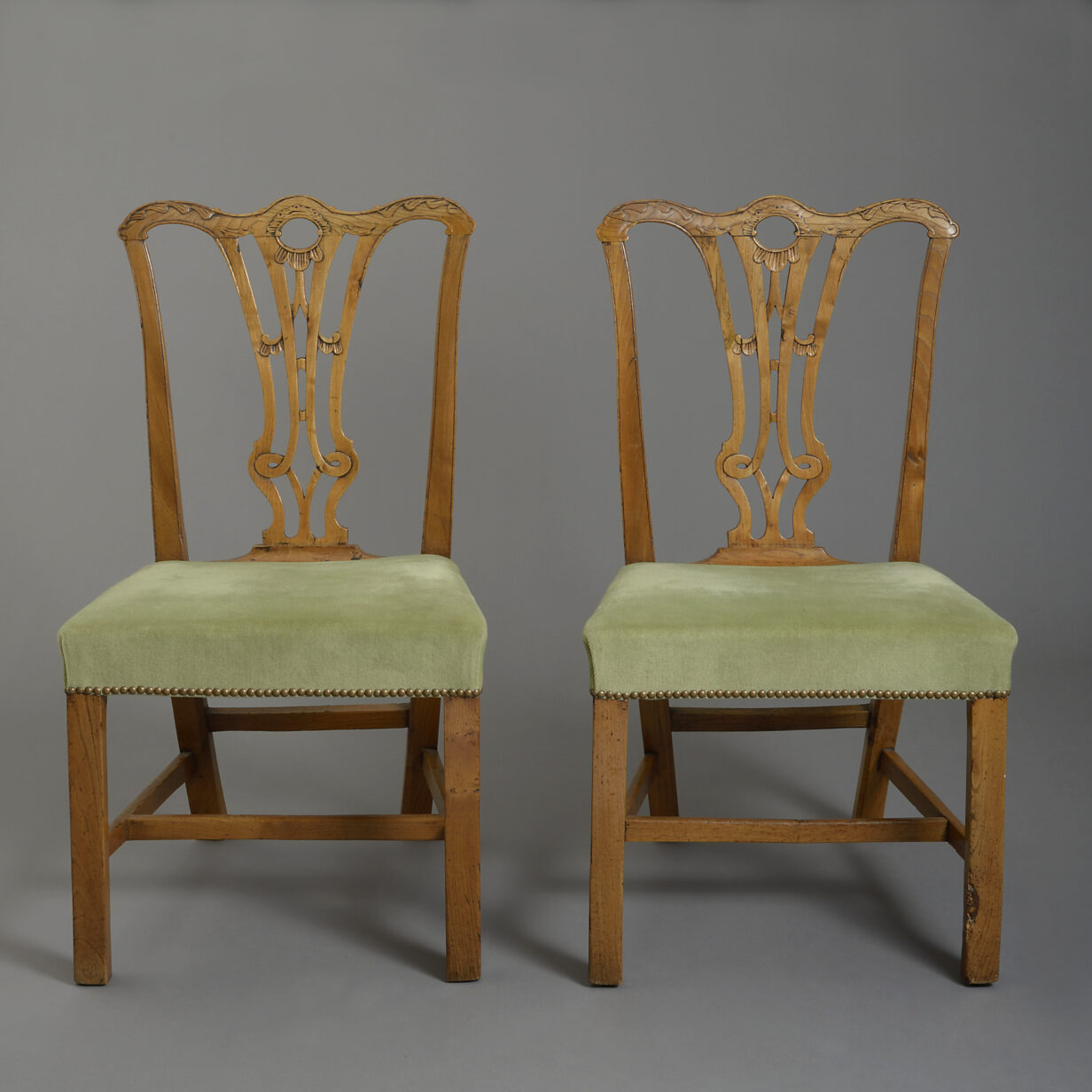 Pair of Country Chippendale Side Chairs