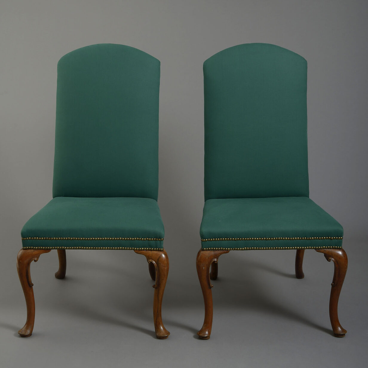 Pair of upholstered georgian side chairs