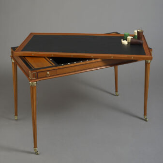 A late 18th century louis xvi period tric trac table by saunier
