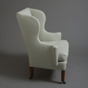 Queen anne wing armchair