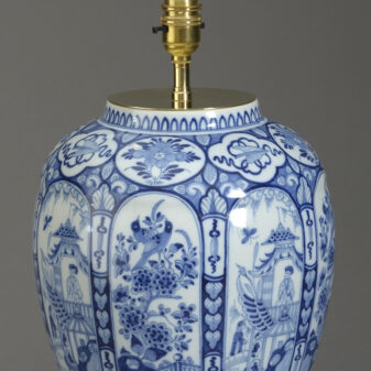 Pair of Blue and White Delft Vase Lamps