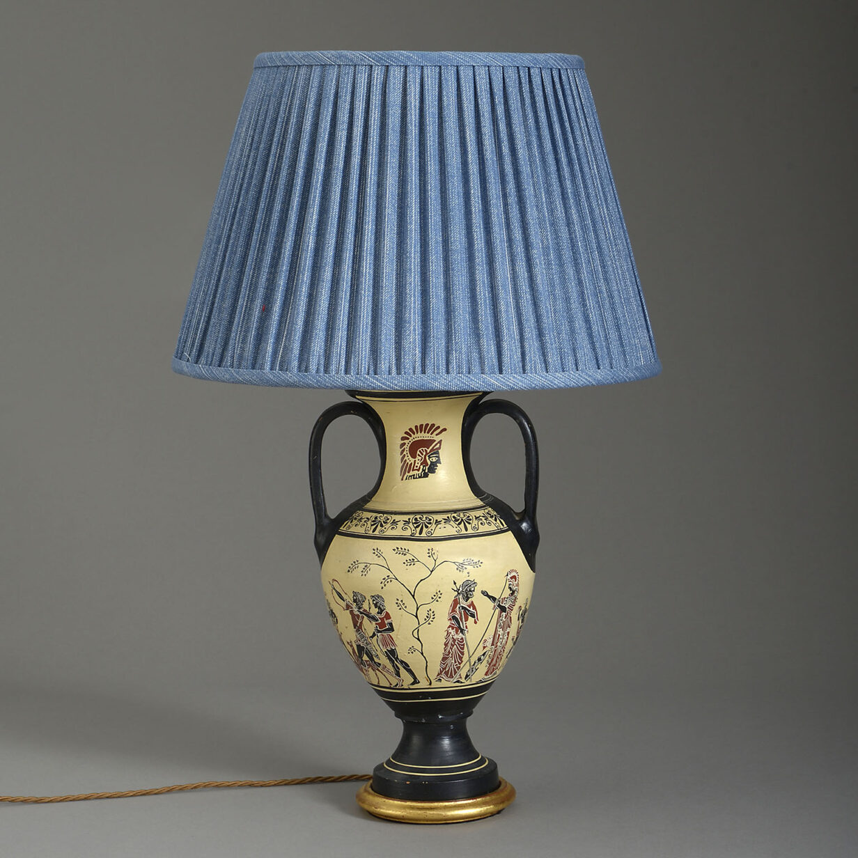 Etruscan Pottery Vase Lamp