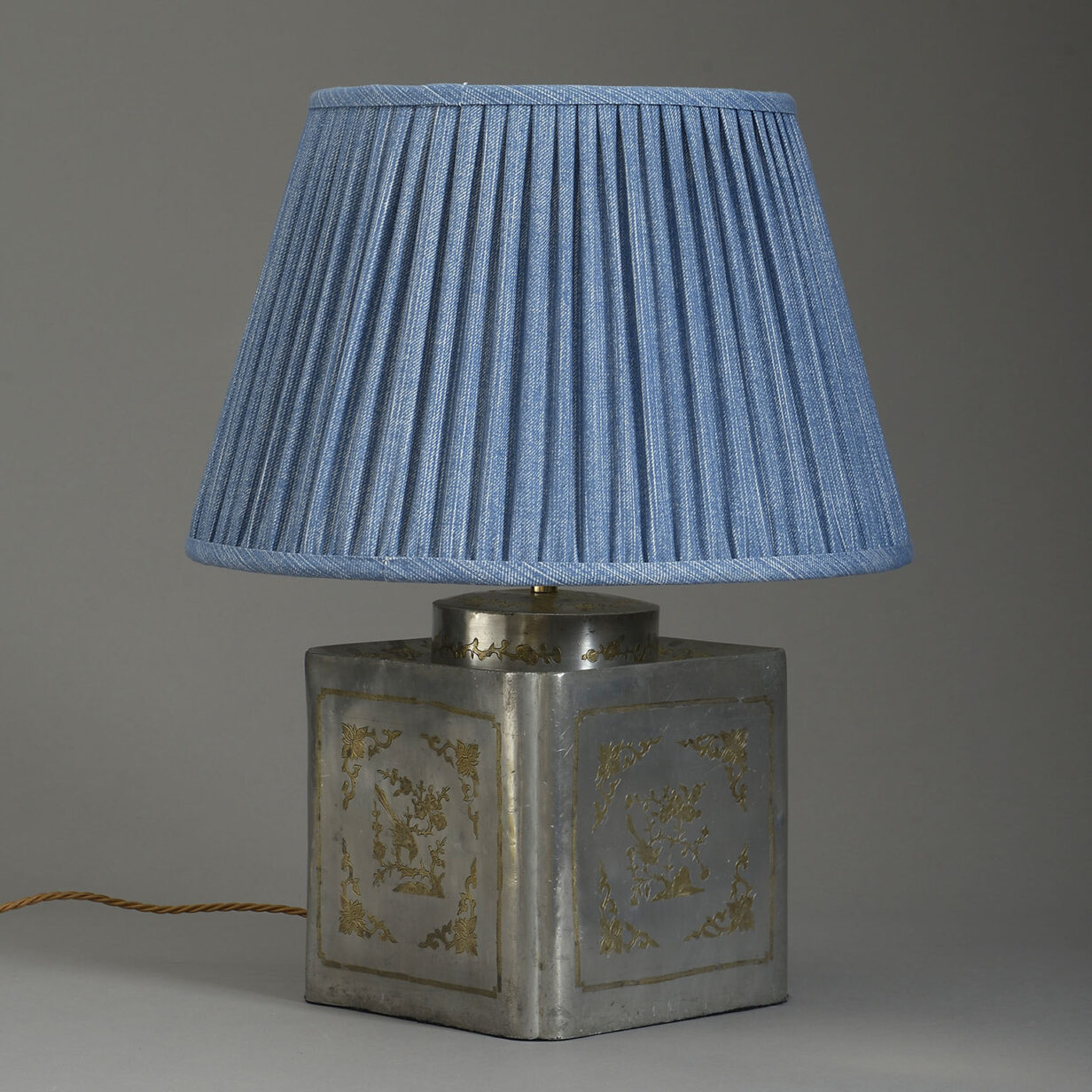 Pewter Tea Canister Lamp