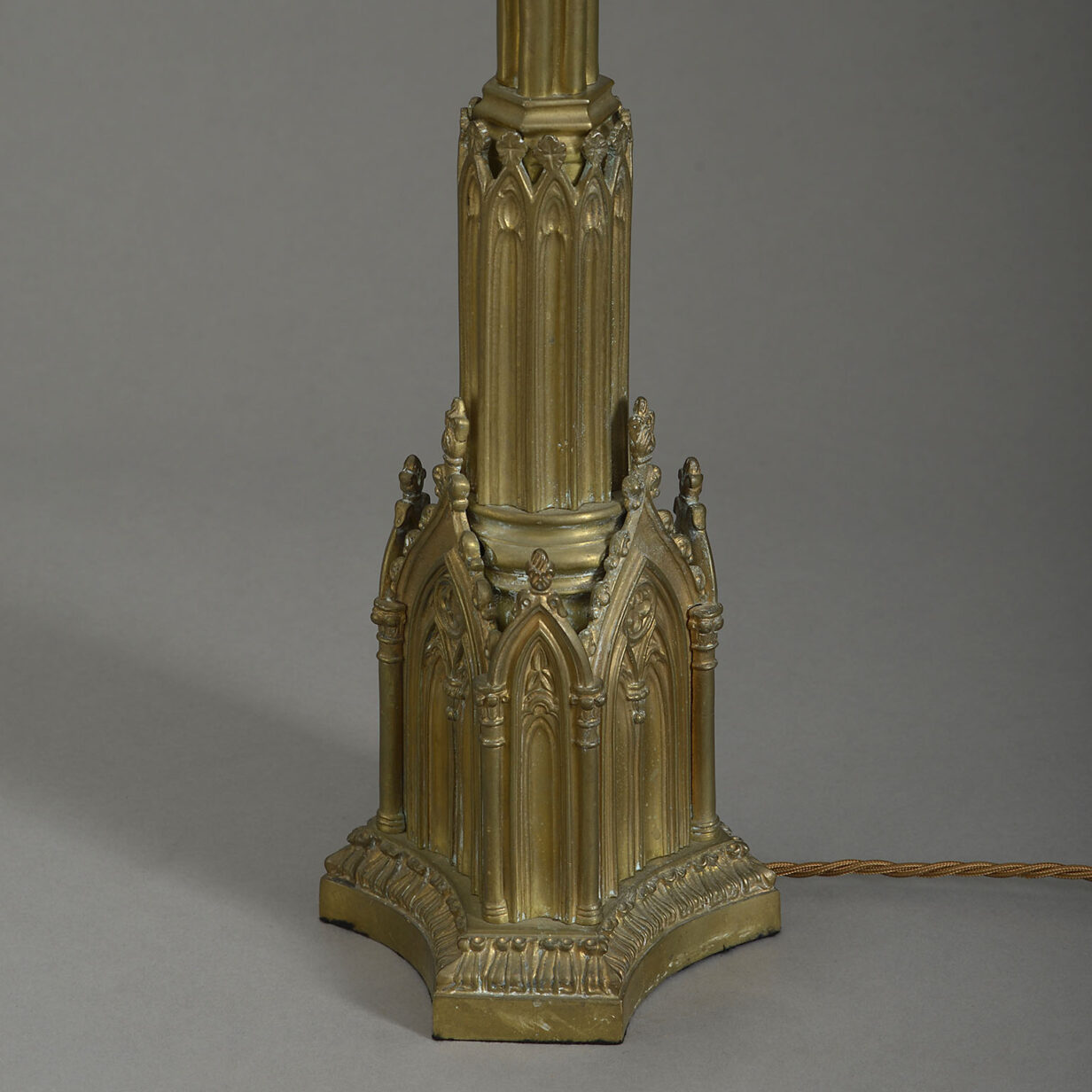 Gothic brass lamp