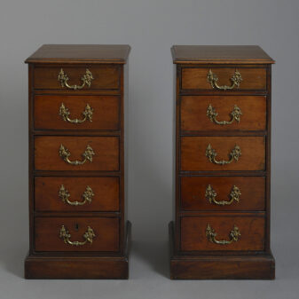 Pair of mahogany chests of drawers