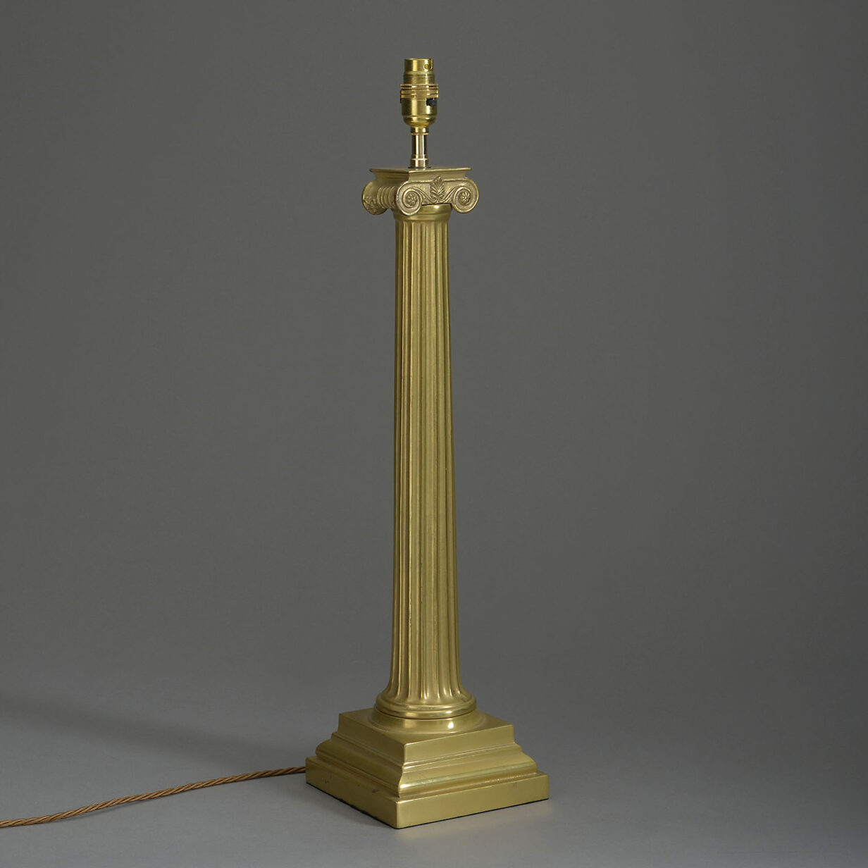 Brass ionic column lamp