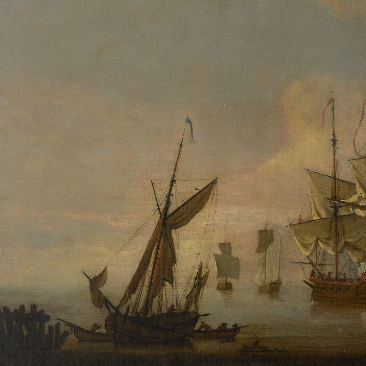Attributed to peter monamy - an 18th century english maritime scene