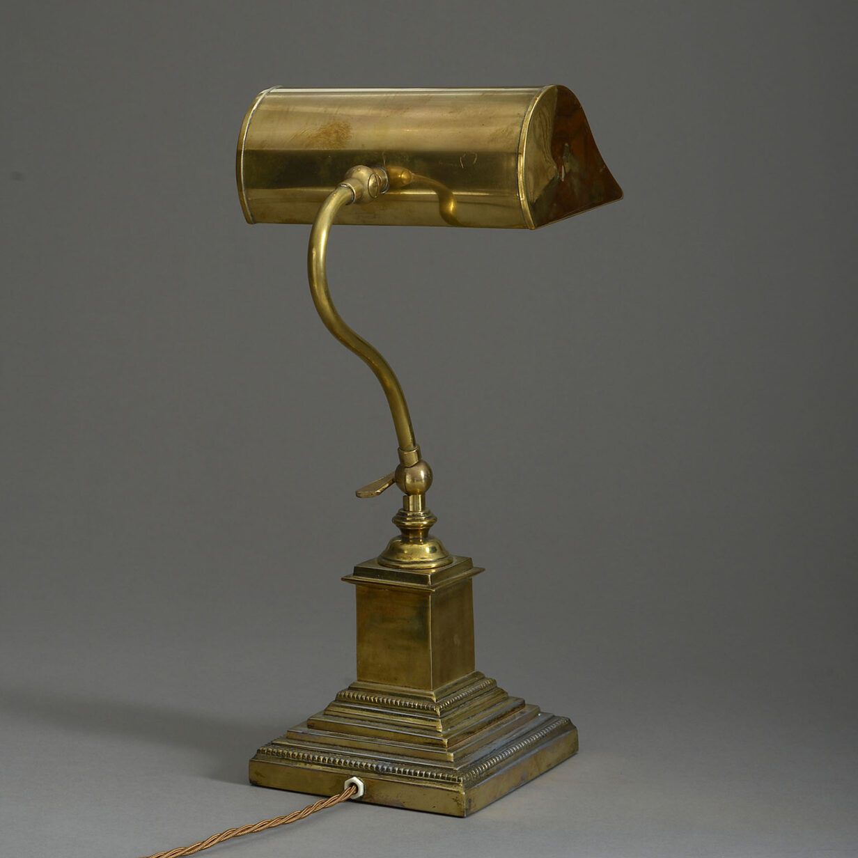 Edwardian Brass Desk Lamp